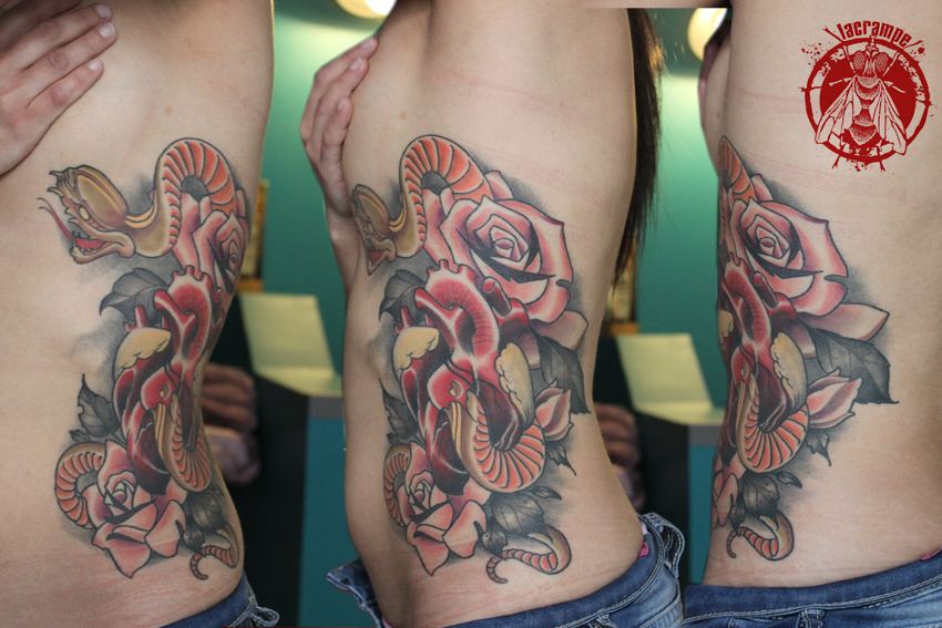 Fathia snake and roses